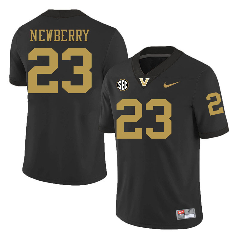 AJ Newberry Jersey,Vanderbilt Commodores #23 AJ Newberry Football Jersey,Uniforms-Black 2024